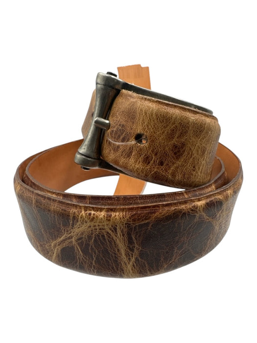 Martin Dingman AS IS Brown Leather Solid Men's Belt Brown