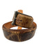 Martin Dingman AS IS Brown Leather Solid Men's Belt Brown