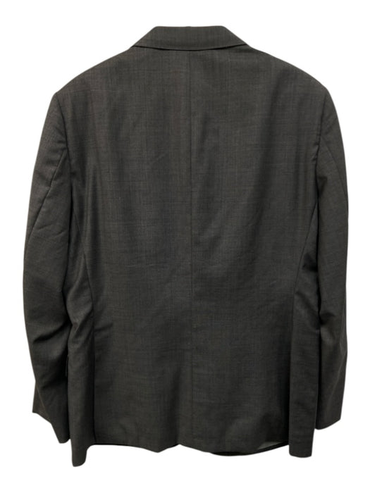 Hickey Freeman Gray Wool Solid 2 Button Men's Suit Gray / Est L