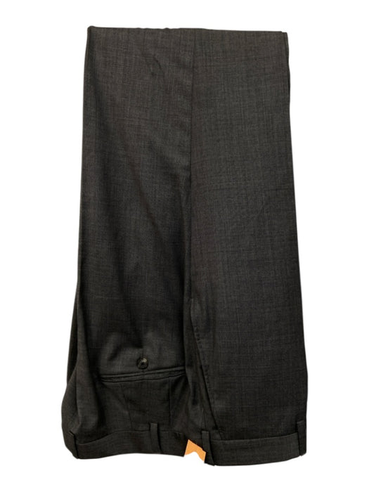 Hickey Freeman Gray Wool Solid 2 Button Men's Suit Gray / Est L