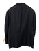 Hickey Freeman Navy Blue Wool Solid 2 Button Men's Suit Navy Blue / Est L