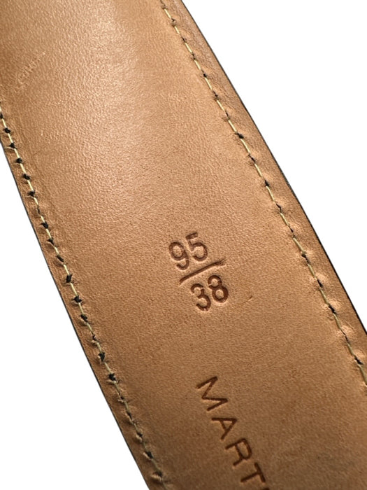 Martin Dingman Black Leather Solid Men's Belt Black