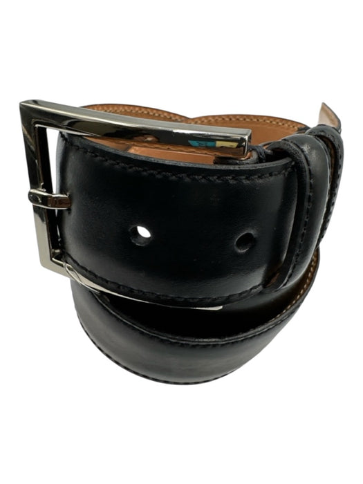 Martin Dingman Black Leather Solid Men's Belt Black