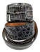 Martin Dingman Black & Gray Crocodile Solid Men's Belt Black & Gray