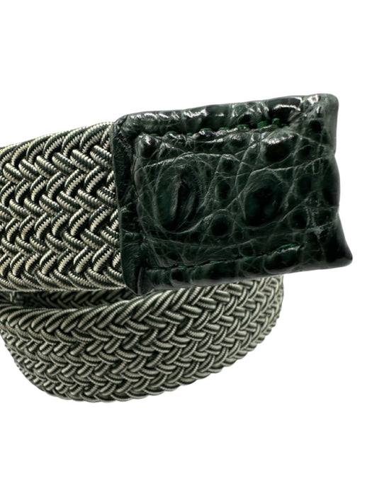 W Kleinberg Green & White Men's Belt Green & White
