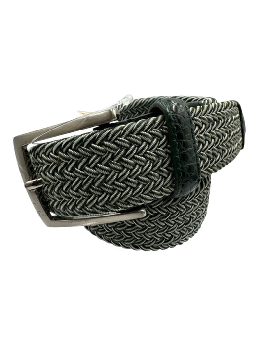 W Kleinberg Green & White Men's Belt Green & White