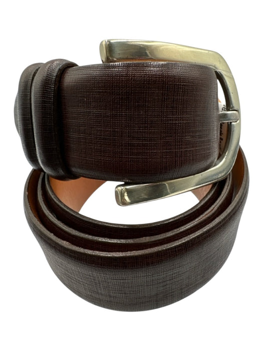 Martin Dingman AS IS Brown Leather Solid Men's Belt Brown
