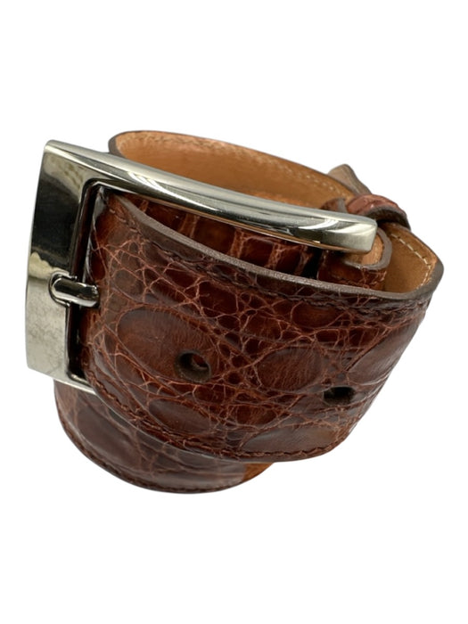 Martin Dingman Brown Leather Solid Men's Belt Brown