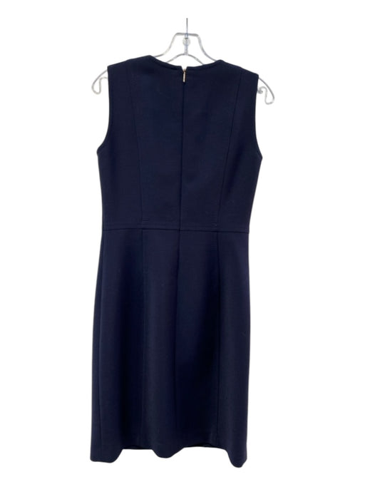 Tory Burch Size 14 Navy Triacetate Blend Sleeveless Round Neck Back Zip Dress Navy / 14