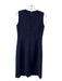 Tory Burch Size 14 Navy Triacetate Blend Sleeveless Round Neck Back Zip Dress Navy / 14