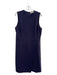 Tory Burch Size 14 Navy Triacetate Blend Sleeveless Round Neck Back Zip Dress Navy / 14