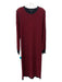 Marc Jacobs Size L Black & Red Merino Wool Long Sleeve Round Neck Ribbed Dress Black & Red / L