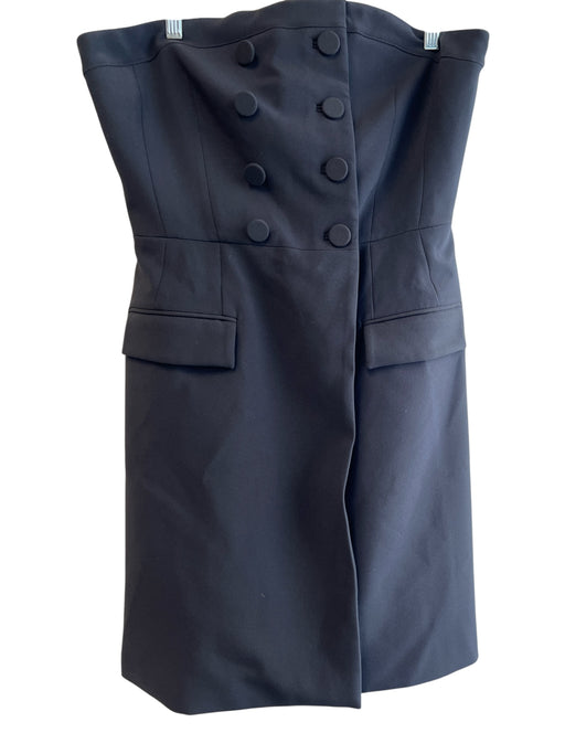 Pearl by Lela Rose Size 14 Black Polyester Strapless Back Zip Above Knee Dress Black / 14