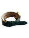 Tory Burch Green Leather Gold hardware Round Face Thin Band Watches Green