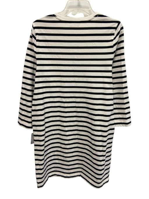 Boden Size 12 White & Black Cotton Striped 3/4 Sleeve Dress White & Black / 12