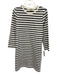 Boden Size 12 White & Black Cotton Striped 3/4 Sleeve Dress White & Black / 12