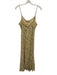 Reformation Size L Pale Yellow Viscose Sleeveless Floral Print Midi Dress Pale Yellow / L