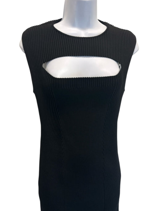 Alexander McQueen Size XL Black Viscose & Polyamide Sleeveless Cutout Dress Black / XL