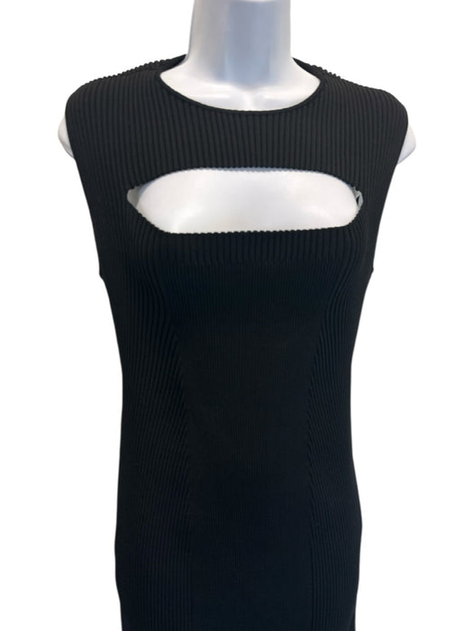 Alexander McQueen Size XL Black Viscose & Polyamide Sleeveless Cutout Dress Black / XL