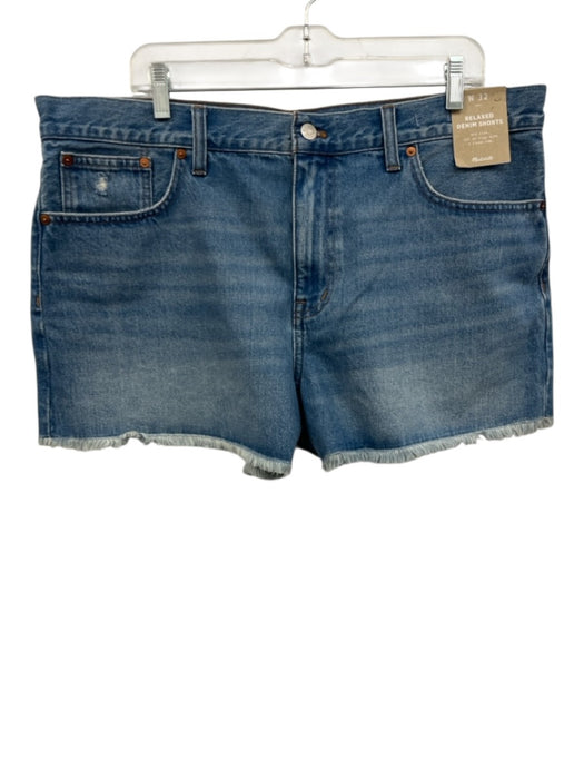 Madewell Size 32 Light Wash Cotton Zip Fly Frayed Hem Shorts Light Wash / 32