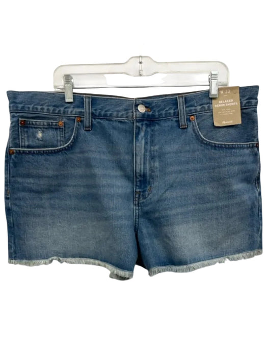 Madewell Size 32 Light Wash Cotton Zip Fly Frayed Hem Shorts Light Wash / 32