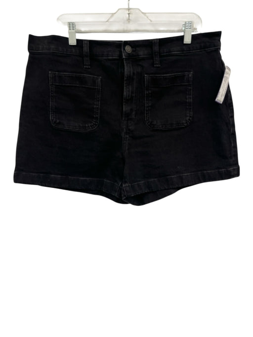 Madewell Size 32 Black Cotton Zip Fly Patch Pockets Shorts Black / 32