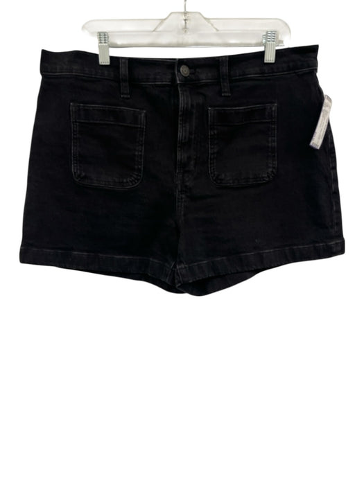 Madewell Size 32 Black Cotton Zip Fly Patch Pockets Shorts Black / 32