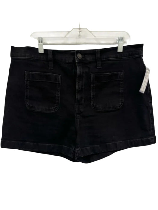 Madewell Size 32 Black Cotton Zip Fly Patch Pockets Shorts Black / 32