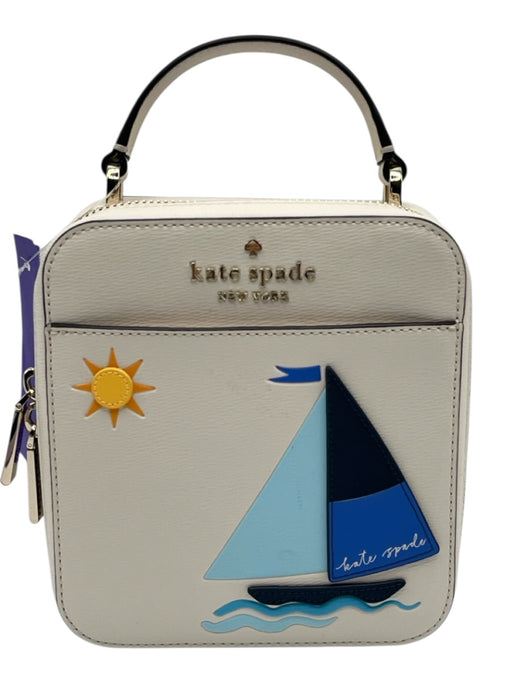 Kate Spade Cream & Multi Leather Saffiano Crossbody Bag Cream & Multi