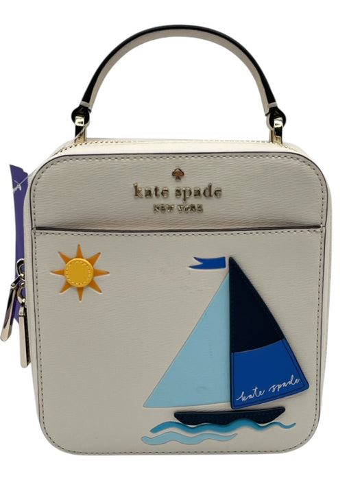 Kate Spade Cream & Multi Leather Saffiano Crossbody Bag Cream & Multi