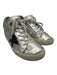 Golden Goose Shoe Size 39 Silver & Black Leather Metallic Low Top Sneakers Silver & Black / 39