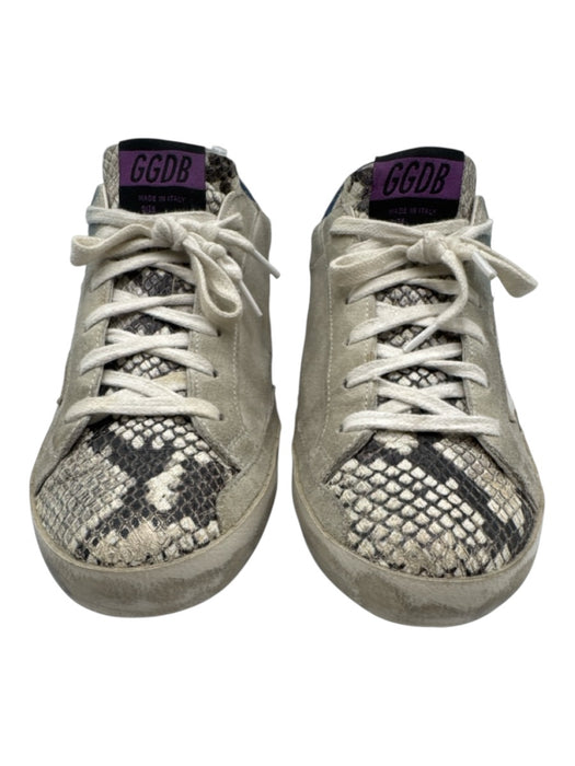 Golden Goose Shoe Size 39 Grey & Blue Leather Snakeskin Low Top Sneakers Grey & Blue / 39