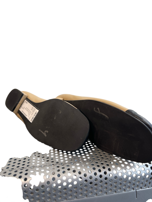 FS/NY Shoe Size 8.5 Tan & black Leather Square Color Block Flat Shoes Tan & black / 8.5