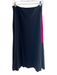 Tory Burch Size 12 Black & Pink Lined Side Zip Color Block Midi Skirt Black & Pink / 12