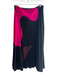 Tory Burch Size 12 Black & Pink Lined Side Zip Color Block Midi Skirt Black & Pink / 12
