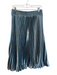 HD in Paris Size Medium Teal Blue Polyester Accordian Pleats Stretch Waist Skirt Teal Blue / Medium