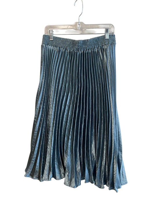 HD in Paris Size Medium Teal Blue Polyester Accordian Pleats Stretch Waist Skirt Teal Blue / Medium