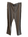 Maeve Size Medium Brown & Multi Polyester Blend Checked Drawstring Waist Pants Brown & Multi / Medium