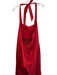 Alice & Olivia Size 14 Red Cotton All Over Print Halter Back Zip Jumpsuit Red / 14