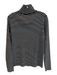 Tory Burch Size XL Black & White Viscose Blend Striped Long Sleeve Back Zip Top Black & White / XL