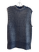Anthology Size Large Navy Shimmer No Fabric Tag Mock Collar Metallic Knit Top Navy Shimmer / Large
