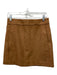 J Crew Size 6 Brown Polyester Faux Suede Back Zip Pockets Skirt Brown / 6