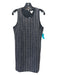 J Crew Size 6 Blue Black Beige Polyester Tweed Sleeveless Round Neck Dress Blue Black Beige / 6