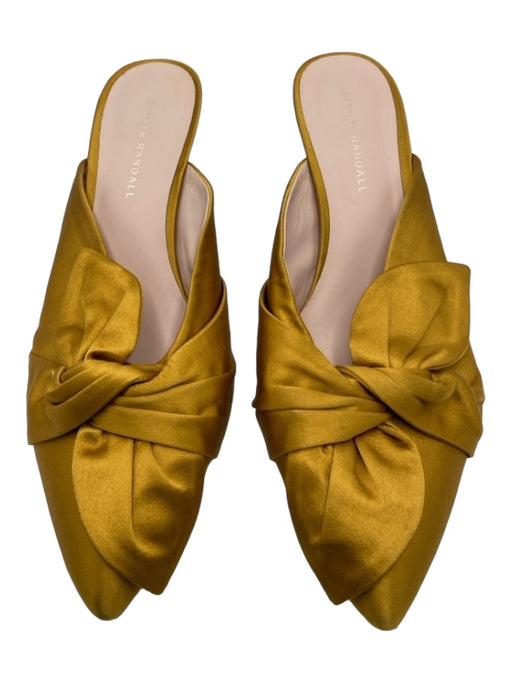 Loeffler Randall Shoe Size 9.5 Mustard Satin Bow Detail Pointed Almond Toe Heels Mustard / 9.5