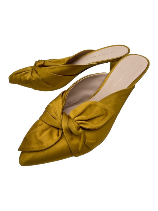 Loeffler Randall Shoe Size 9.5 Mustard Satin Bow Detail Pointed Almond Toe Heels Mustard / 9.5