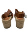 Rag & Bone Shoe Size 39.5 Brown & Tan Leather Ankle Buckle Open Toe Espadrille Brown & Tan / 39.5