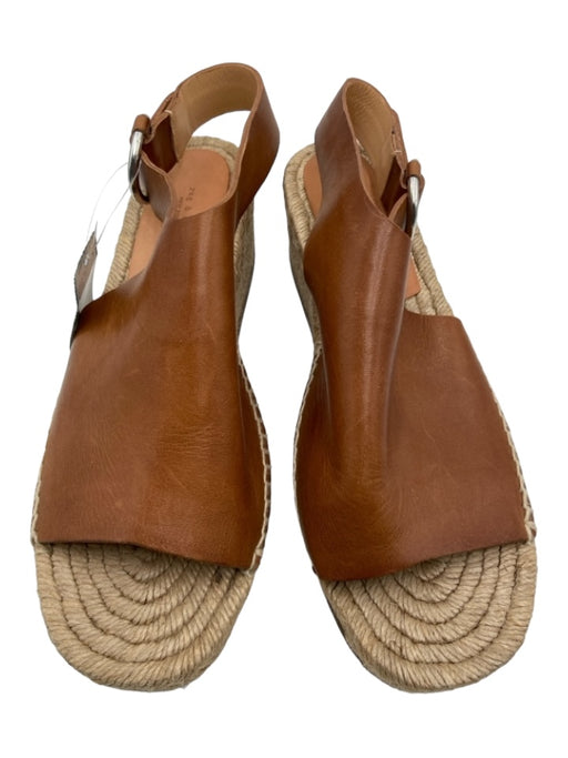 Rag & Bone Shoe Size 39.5 Brown & Tan Leather Ankle Buckle Open Toe Espadrille Brown & Tan / 39.5