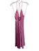 A.L.C. Size 4 Pink Polyester Pleated V Neck Strappy Back Midi Dress Pink / 4