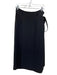 Vince Size 6 Black Polyester Wrap Skirt Slit Faux Leather Skirt Black / 6