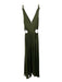 Maje Size 34 / S Olive Green Polyester Blend Sleeveless Braided Tie Detail Dress Olive Green / 34 / S